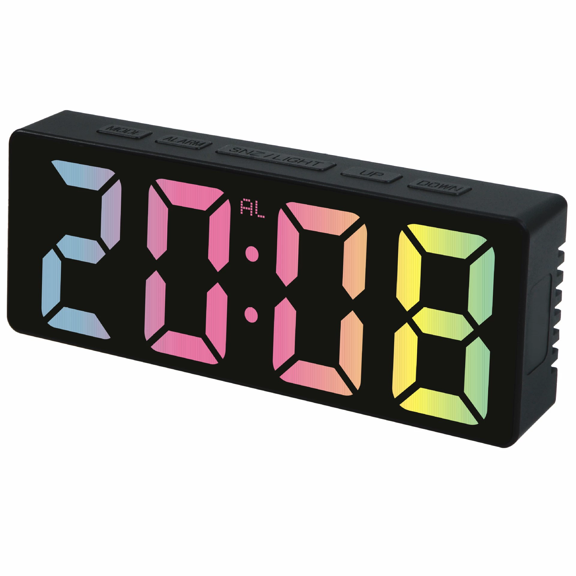 Зеркальный цветной большой экран светодиодный Интернет популярный спальня студент Будильник Дисплей температуры и влажности трансграничные горячие продажи электронные часы