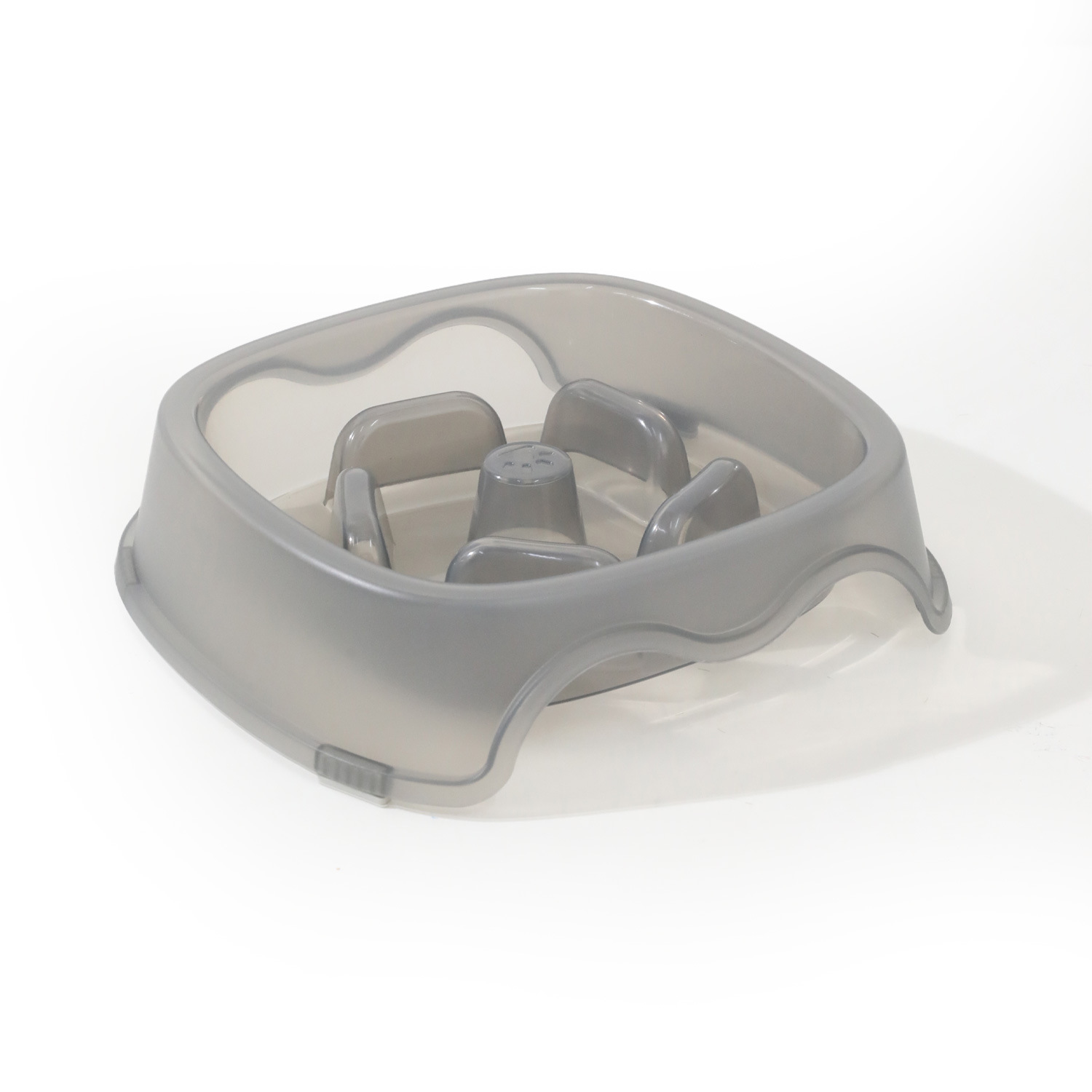 Spot wholesale tazón para gatos cuadrado semipermeable para mascotas, antideslizante, anti-asfixia, tazón de comida lenta para mascotas, tazón para perros de agua potable