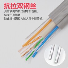 定制国标纯铜电梯监控网线摄像专用线电梯专用网线8芯双钢丝电梯