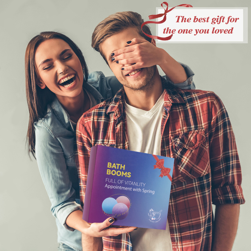 厂家批发精油沐浴盐气泡弹泡澡球bath bombs浴缸爆炸盐礼盒现货