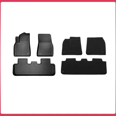 Modelə uyğun ayaqaltı — for 25 Tesla Modelyl Car - my-double-layer-tpe-foot-pads-maternal-and-infant-grade-six-piece-set