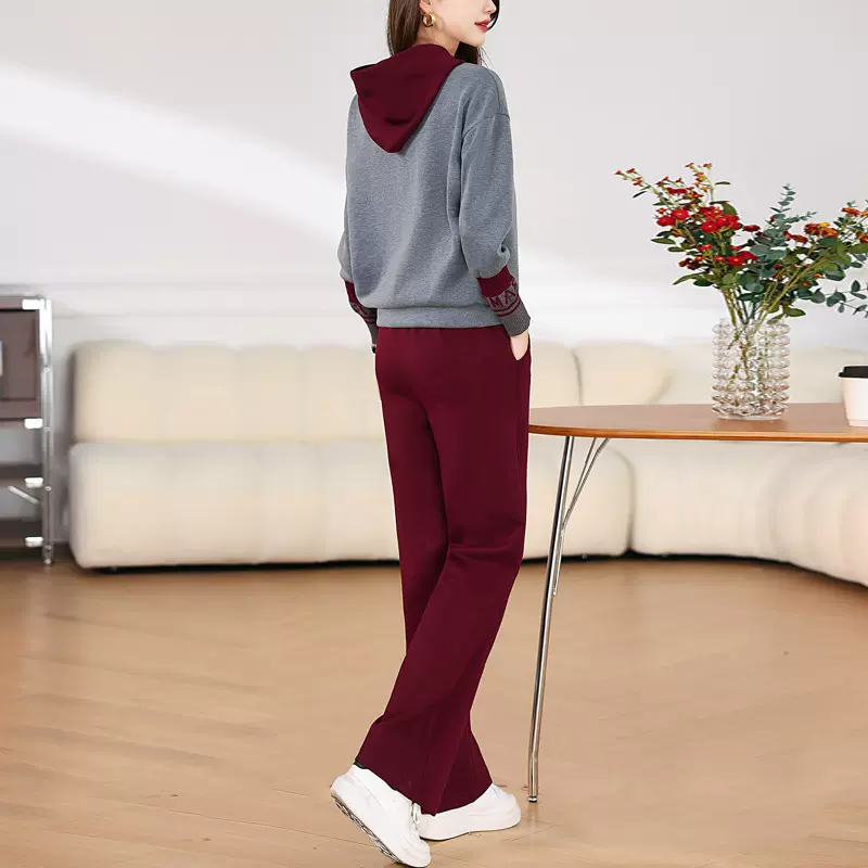 休闲运动套装女春秋2024新款时尚气质减龄妈妈宽松洋气卫衣两件套