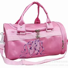 工厂直销儿童刺绣舞蹈双肩包书包手提芭蕾圆筒韩版浅粉化妆logo