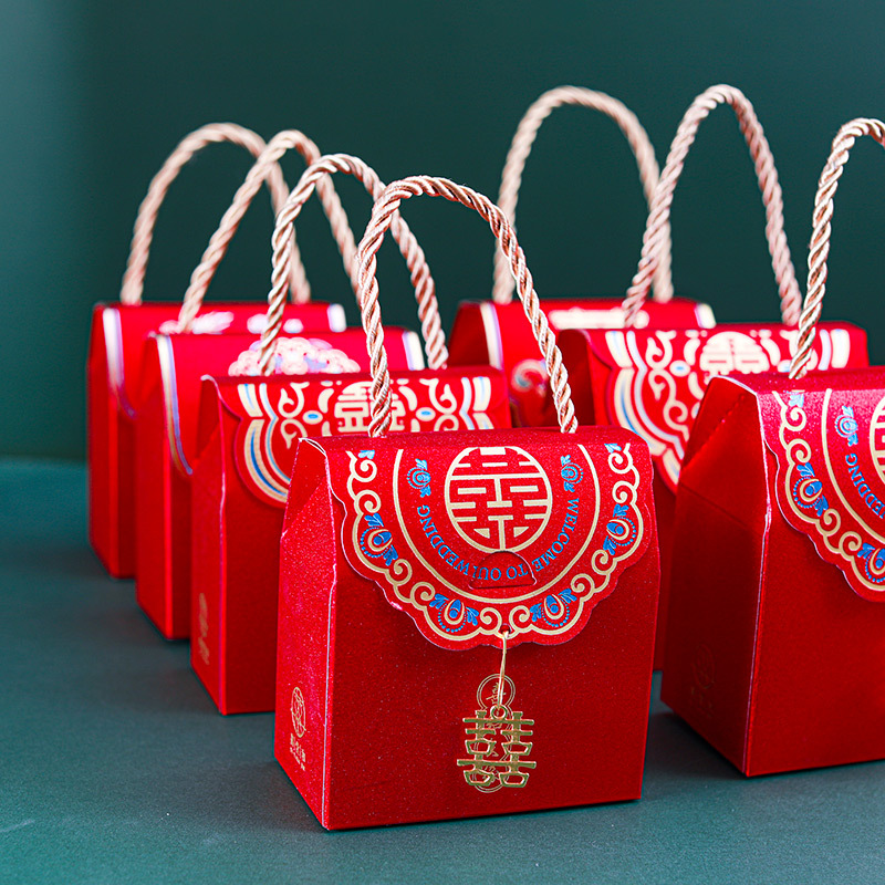 New Style Chinese Wedding Candy Box, Chinese Style Wedding Candy Box, Chinese Style Wedding Celebration Gift Box, Paper Box, Gold Foil Candy Box, Wholesale