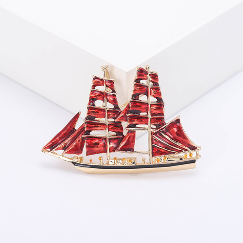 New Cross-border Bestselling Sailing Pin, Simple, Grand and Fashionable Clothing Accessory, Direct Manufacturer Sales