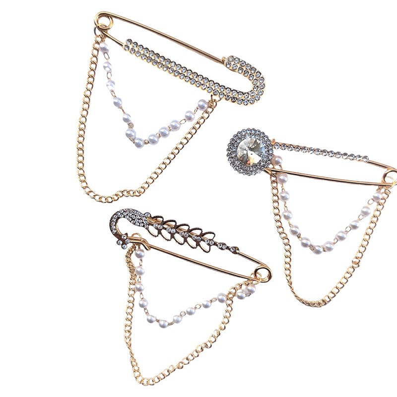 Broche chaîne rétro tendance et élégante, style streetwear, boucle décorative pour ceinture._voghion.com