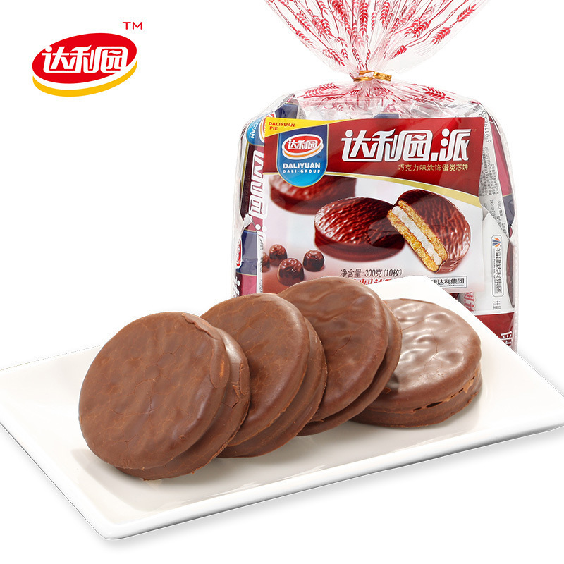 达利园16巧克力派蛋黄派整箱0g枚包邮早餐整箱26袋10批发中国大陆