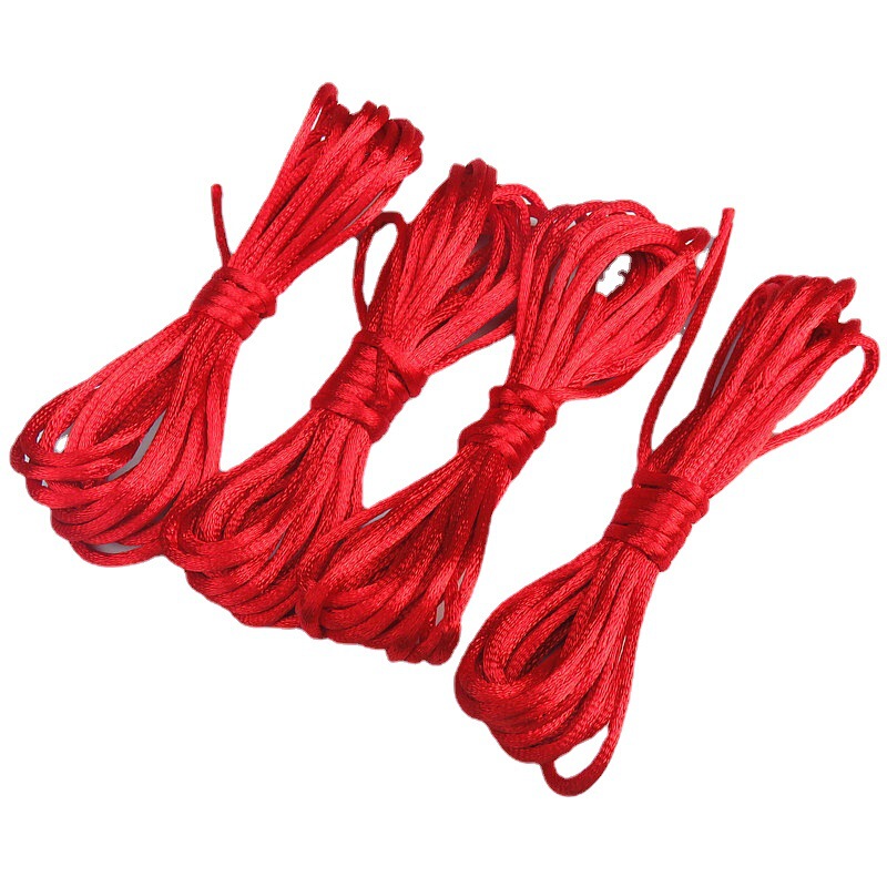 Chinese Knot Red No. 5 Wire Braided Rope DIY Hand-Woven Bracelet Rope Red Hand Rope Red Wire Accessories Wholesale Chinese Knot Red No. 5 Wire Braided Rope DIY Hand-Woven Bracelet Rope Red Hand Rope Red Wire Accessories Wholesale