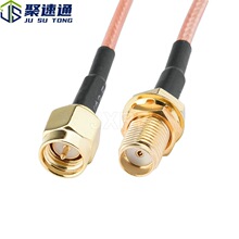 射频连接线SMA公转母跳线RG316特氟龙镀银射频馈线转接线SMA延长