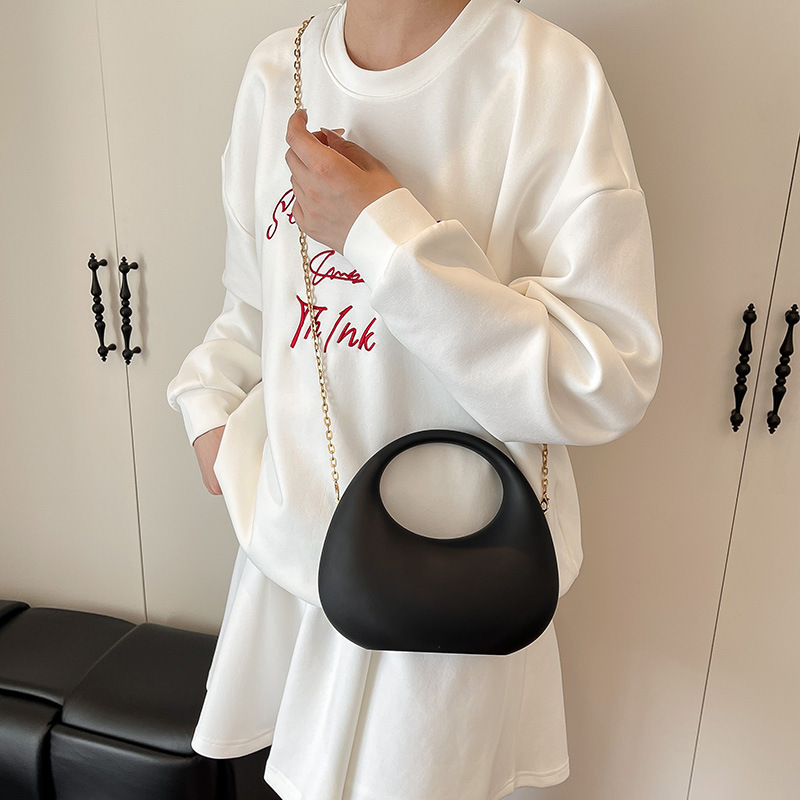 Bolsa de cadena de textura de alta calidad 2025 verano nuevo bolso retro bolso de hombro esmerilado bolso de mensajero acrílico mujer