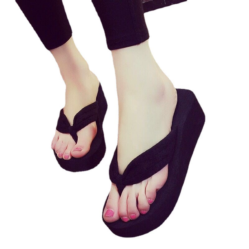 Зелёные обувь-подлежат шлепанцы Black high flip flops, платформа-слид, нескользящая обувь, обувь
