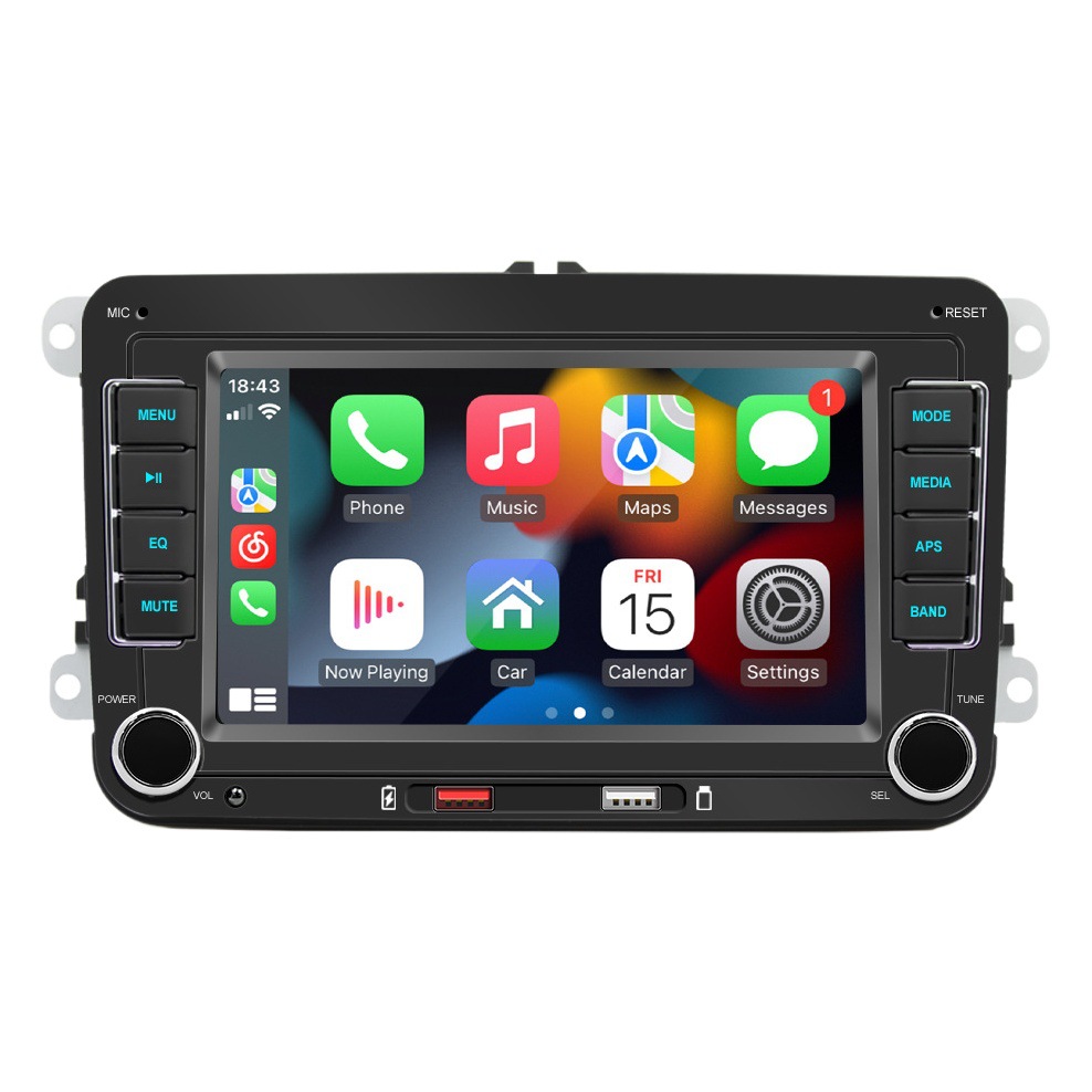 Radio con Bluetooth inteligente MP5 de 7 pulgadas para Volkswagen, compatible con Carplay inalámbrico.