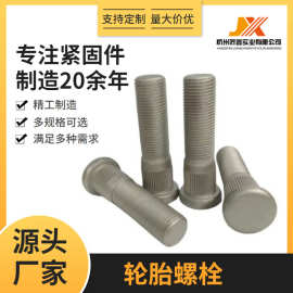 汽车轮毂螺栓滚花轮胎螺丝10.9级达克罗车桥螺栓装载机配件