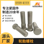 汽车轮毂螺栓滚花轮胎螺丝10.9级达克罗车桥螺栓装载机配件