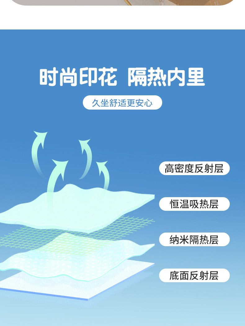 Electric car sunscreen cushion summer battery motorcycle seat cushion anti-ultraviolet heat insulation sunshade mat 2025 new