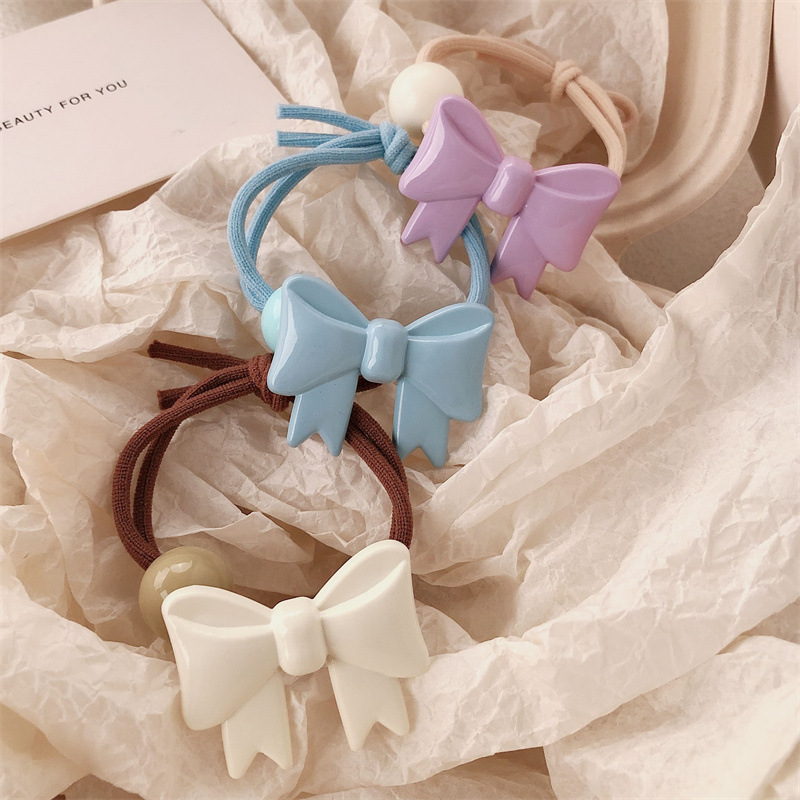 Cuerda para el cabello con lazo de temperamento de alta calidad coreana, cola de caballo, bola baja, cuerda para la cabeza, banda elástica alta, lazo para el cabello, accesorios para el cabello