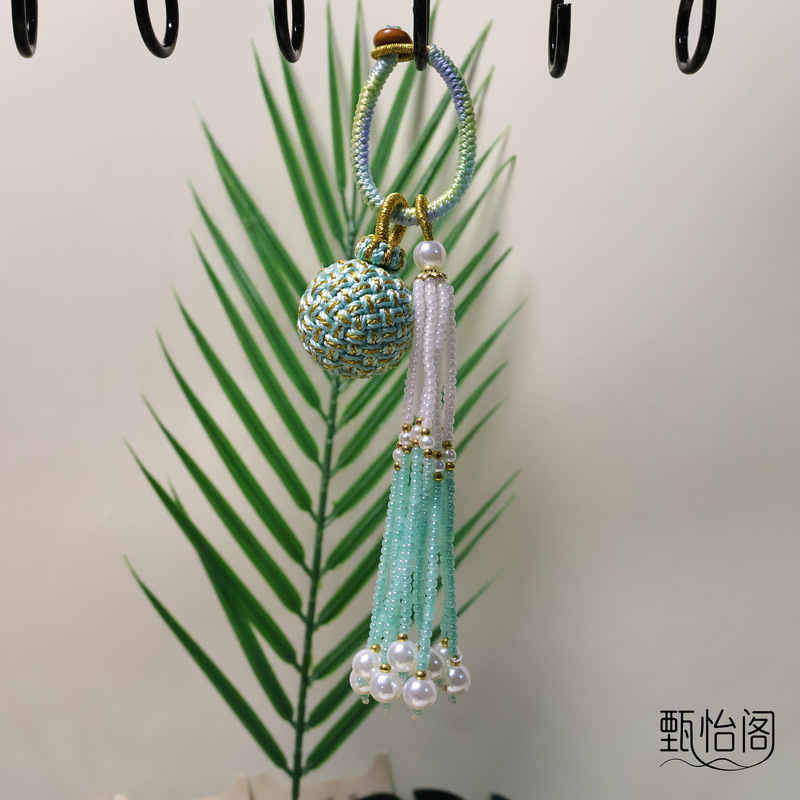 新款手工编织有球必应转运球包挂饰品挂件包挂流苏DIY时尚潮流|undefined