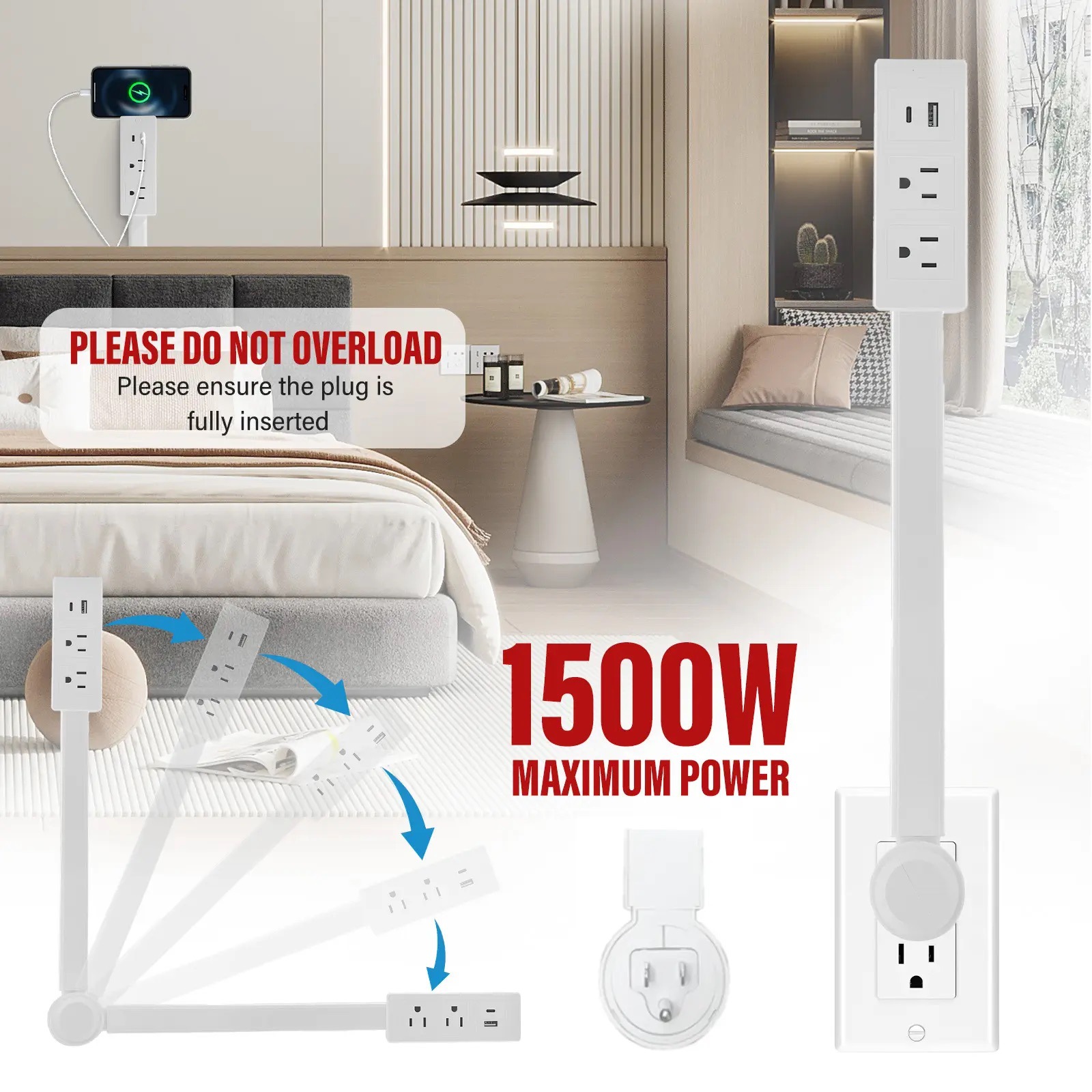 Estándar americano estándar europeo estándar británico estándar australiano socket conversión multi-chufe USB inalámbrico extensión telescópica