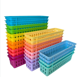 Plastic stationery storage basket Amazon cross-border monopoly 6pcs pencil office supplies school supplies storage
