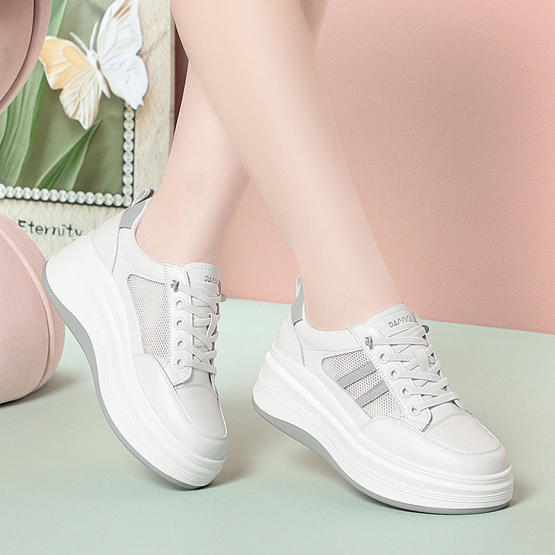 A generation of thick-soled mesh soft-soled white shoes women's new small travel shoes summer casual sports shoes