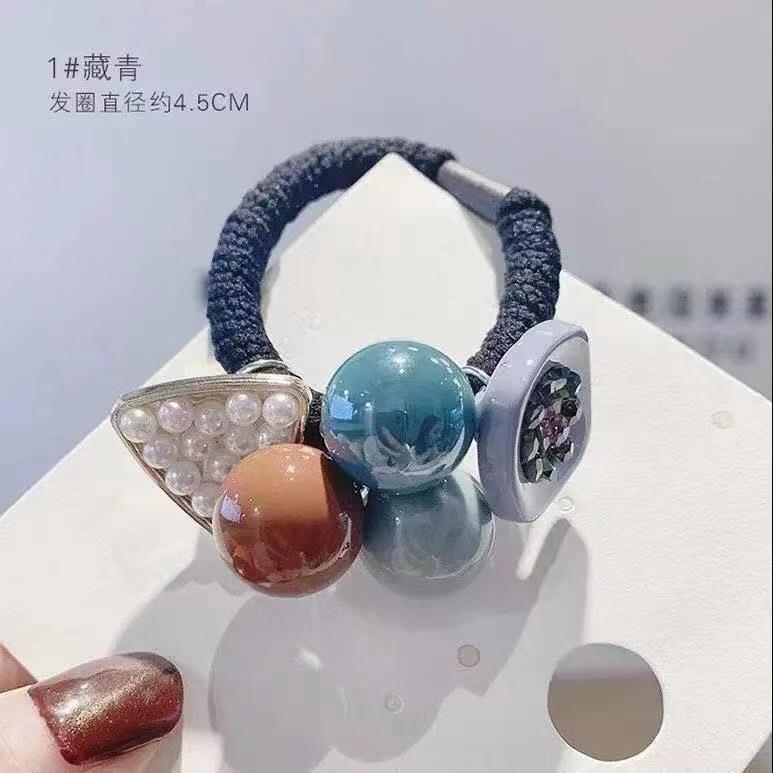 Elástico joyas de cabello de moda con frijoles frescos M anillo de cereza cuerda de cabello al por mayor de la banda de goma cabeza de 100 bolas de cabello rojo una variedad de alta elástica