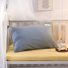WUQA水洗纯棉100 全棉枕头枕套单只家用小号尺寸30x50儿童40x