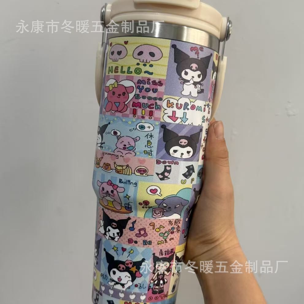 짱구텀블러 산리오 보온컵 고급스러운 외관 대용량 빨대컵 남녀 공용 30Oz 40Oz 자동차33 이미지 6