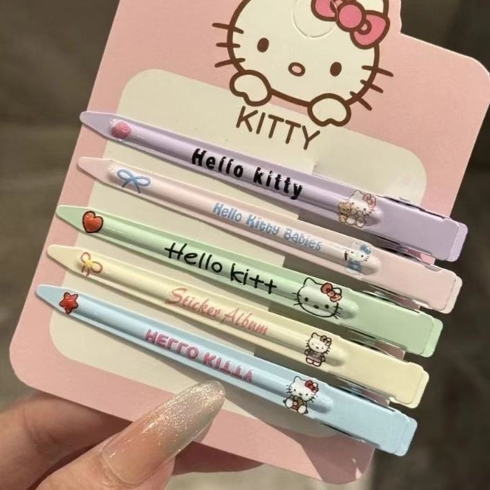 hellokitty发夹可爱kt猫百搭刘海鸭嘴夹发饰侧边夹碎发夹猫猫发卡|undefined