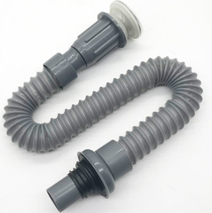 Face Basin Reversible One-Piece Drain Set, Integrated S-Bend Extended Spout, Universal Extendable Drain Pipe