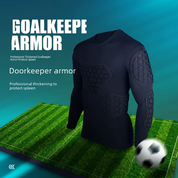 Goalkeeper Uniform Clothing Honeycomb Tight-Fitting Football Goalkeeper Uniform Goalkeeper Clothing Knee Pads Elbow Pads Chest Protector Goalkeeper Jersey