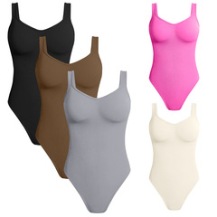 New Women's Running Yoga Bodysuit, European and American Plus Size Invisible High Waist Butt Lifting All-in-One Suit for Women Wholesale