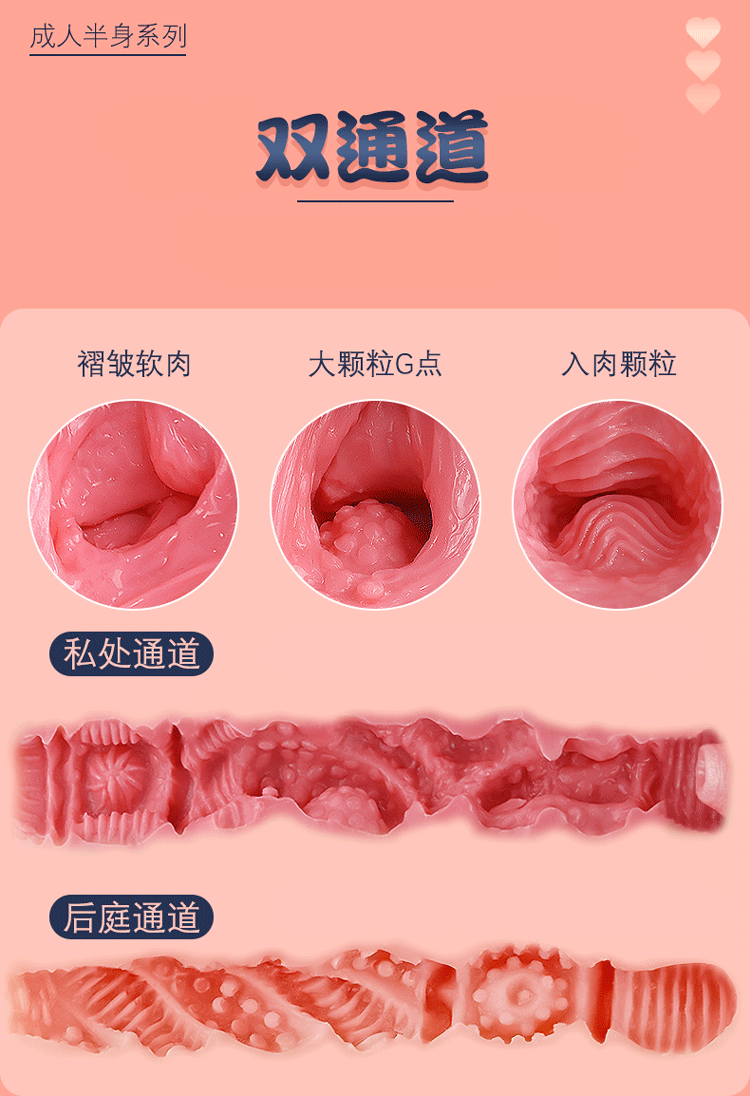 Jiuai Male Masturbation Device TPE Half-Body Doll with Chest, Manual Use — detail image 9