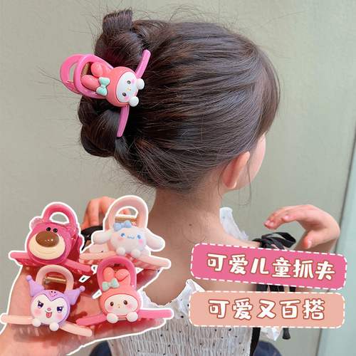Children's cartoon sweet grabber girl's ball head grabber girl's back hair clip shark clip headdress clip