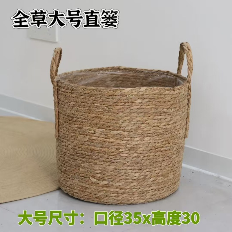 卓兰七夕新品仿塑藤编复古风花篮大尺寸99朵玫瑰插花篮花艺材料|undefined