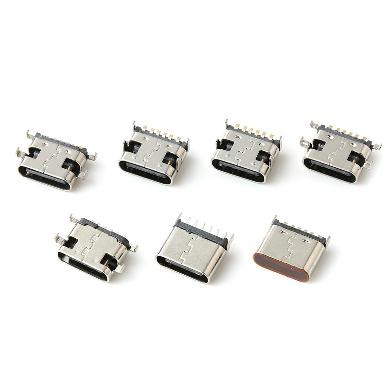 縦型type-c usb母座3.1沈板合板側パッチテスト6p/16p/24p充電インターフェイス|undefined