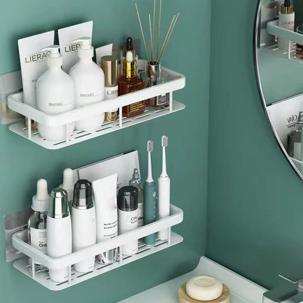 Metal, white, rectangular