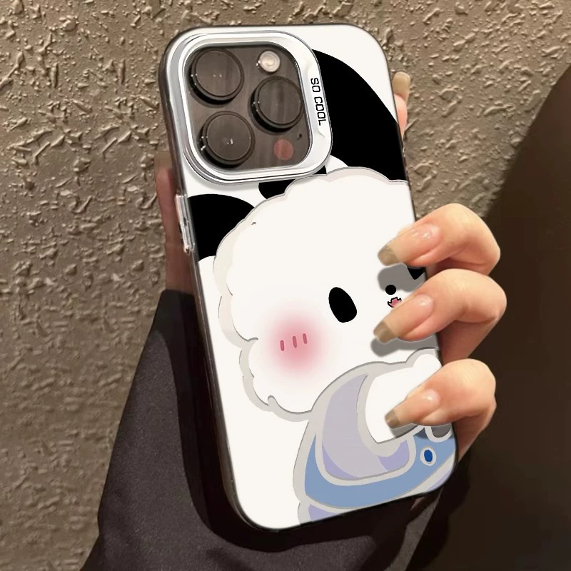 Мультяшный чехол для любимого, совместимый с iPhone 15 Plus и 14 Pro Max, яркий защитный корпус