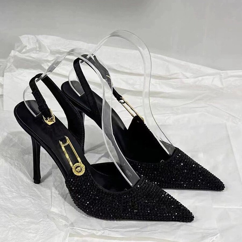 Versatile and Elegant Women's Fashion Shoes 2025 Summer Solid Color Outdoor High Heels Korean Style Sweet Stiletto Non-Slip Shoes