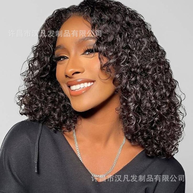 European and American Foreign Trade Cross-Border Xuchang Wig Real Human Hair 4X4 Bob Deep Short Straight Hair European and American Foreign Trade Cross-Border Xuchang Wig Real Human Hair 4X4 Bob Deep Short Straight Hair