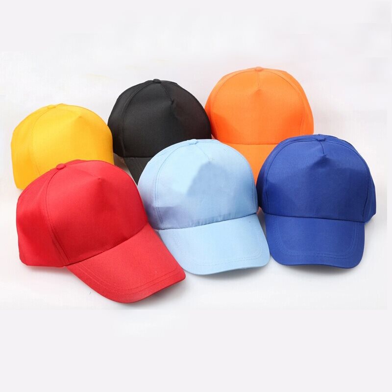 Sombreros voluntarios jóvenes voluntarios rojos en stock sombrero de sol sombrero pequeño sombrero rojo logotipo publicitario de algodón