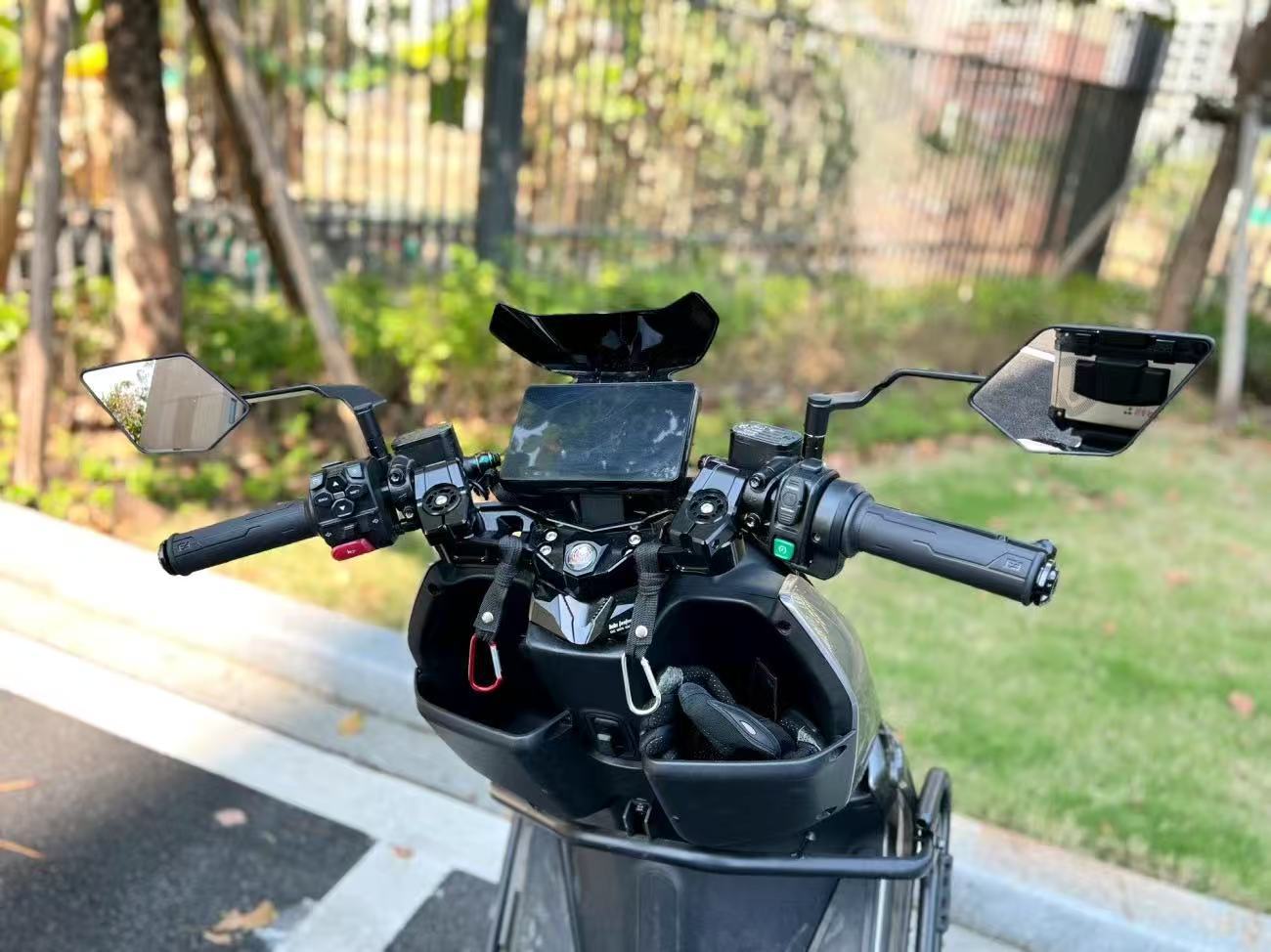 Motorcycle Electric Vehicle Modified New Fixed Wing Rearview Mirror Maverick Nine Core Universal Large Field of View Reflector