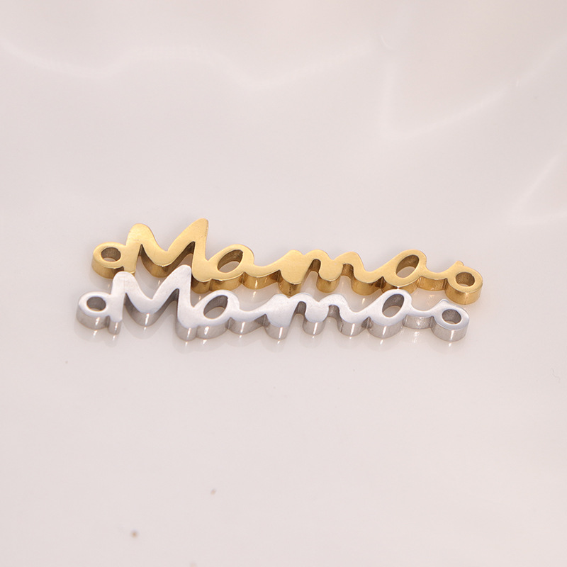 2g Weight Pendant Jewelry Making Type 7*32mm Jewelry Making Size DIY Jewelry Accessories Classification 304 Stainless Steel Material Mother'S Day Festival Letter Pattern Polishing, Plating Design Simple Style, Classic Style Style 7*32mm 304 Stainless Steel Letter Pendant 3