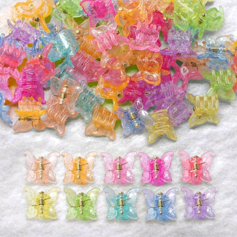 Cross-border Candy Color Children's Hairpin Mini Flower Grab Clip Bow DIY Hairpin Bangs Clip Shark Clip Accessories