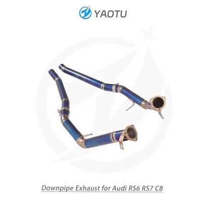 C8, titanium with blue – Exhaust pipe