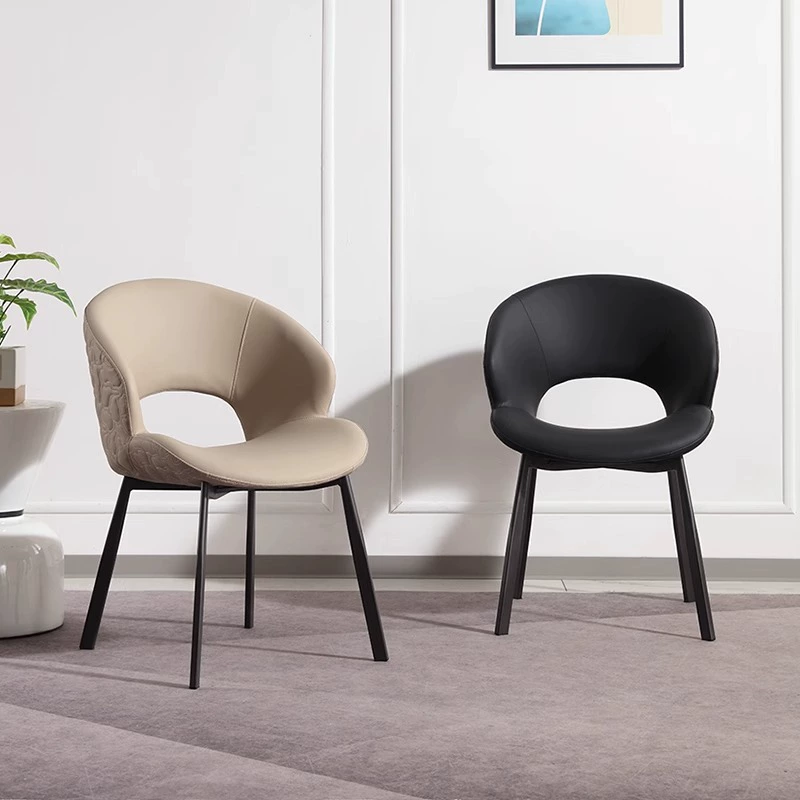Итальянские минималистские обеденные стулья для домашнего использования Современный простой легкий и роскошный элитный ресторан обеденный стол и стулья для дизайнерских островных стульев