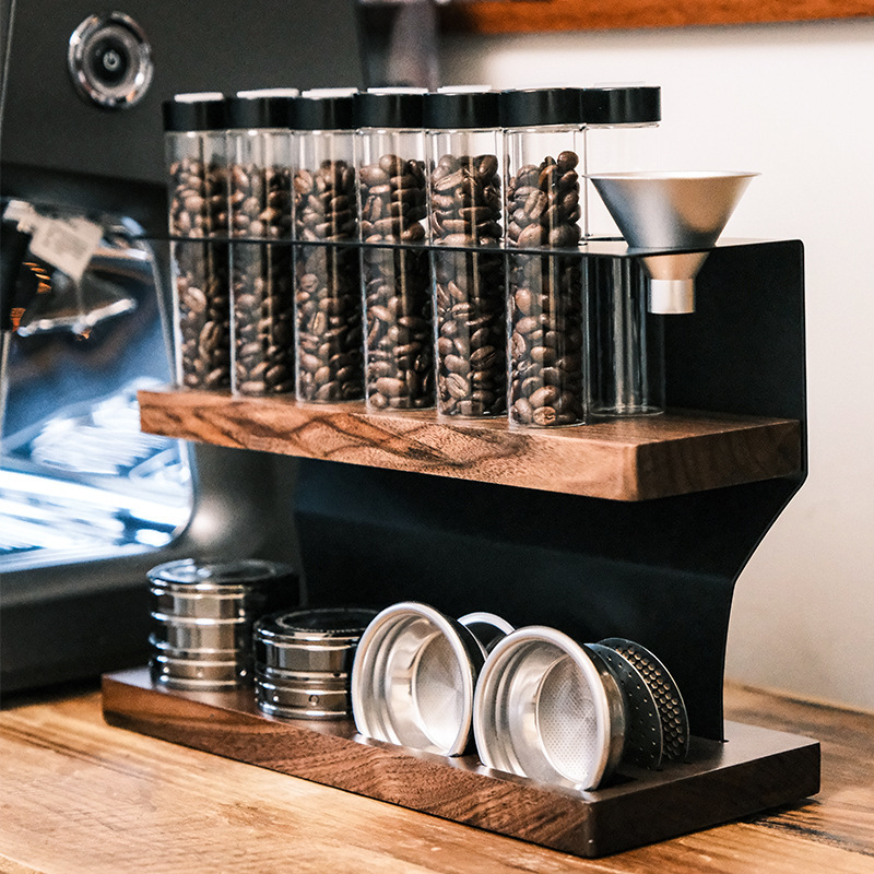 Coffee Bean Test Tube Display Rack Solid Wood Storage Rack Coffee Bean Glass Sub-packaging Test Tube Fragrance Bottle with Exhaust Valve Coffee Bean Test Tube Display Rack Solid Wood Storage Rack Coffee Bean Glass Sub-packaging Test Tube Fragrance Bottle with Exhaust Valve