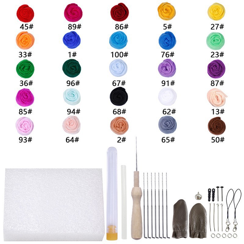 25 colors 2 grams + tool bag