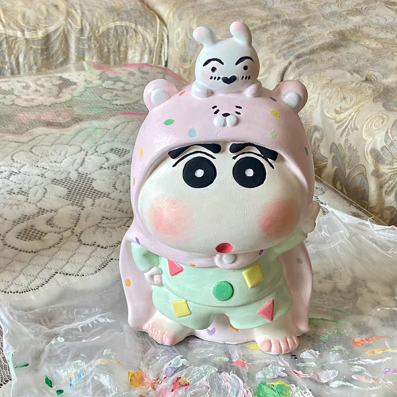 Gato y ratón Tom gato yeso muñeca mercado nocturno lindo gato 3d puesto de pintura tridimensional niños dibujos animados para colorear