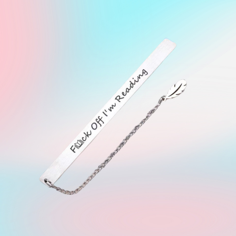 Marcador fino colgante de hoja transfronteriza Estudiante Día del maestro recuerdo Regalo De vacaciones letras metal marcador