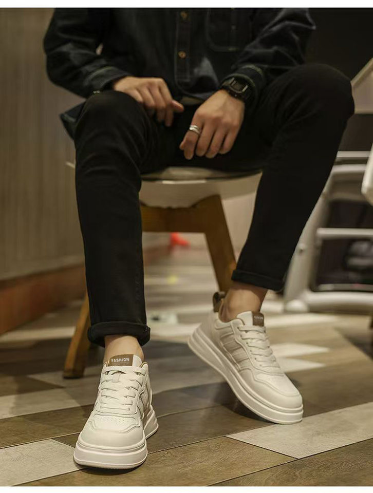 Giày sneaker nam cổ thấp thoáng khí dễ phối đồ, đế cao su gót thấp 1–3 cm — A2511 trắng nâu, A2511 trắng đen chi tiết 10
